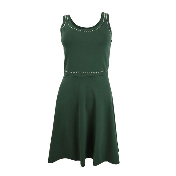 Rosie Harlow Dresses & Skirts - Rosie Harlow Juniors' Studded Fit & Flare Dress - Hunter Green
